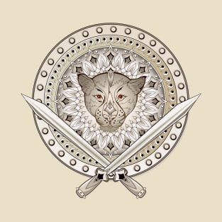 Luxury old war shield with swords T-Shirt