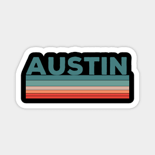 Austin Texas Retro Vintage 70s 80s Design Magnet