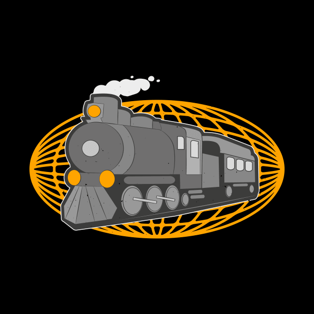 Railroader Railroad Steam Locomotive by Foxxy Merch