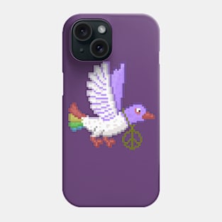 Pixel art pet dove hippy Phone Case