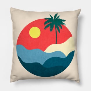 Minimalist Abstract Nature Art #8 Warm Tropical Beach Pillow