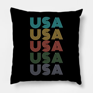 USA VINTAGE RETRO CLASSIC U.S.A INDEPENDENCE DAY 4TH JULY Pillow
