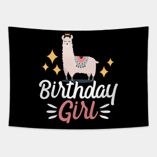 Birthday Girl Starry Lamma Party Gift Tapestry