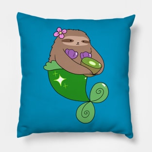 Kiwi Mermaid Sloth Pillow