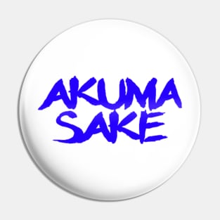 Akuma Sake Logo- Blue Design Pin