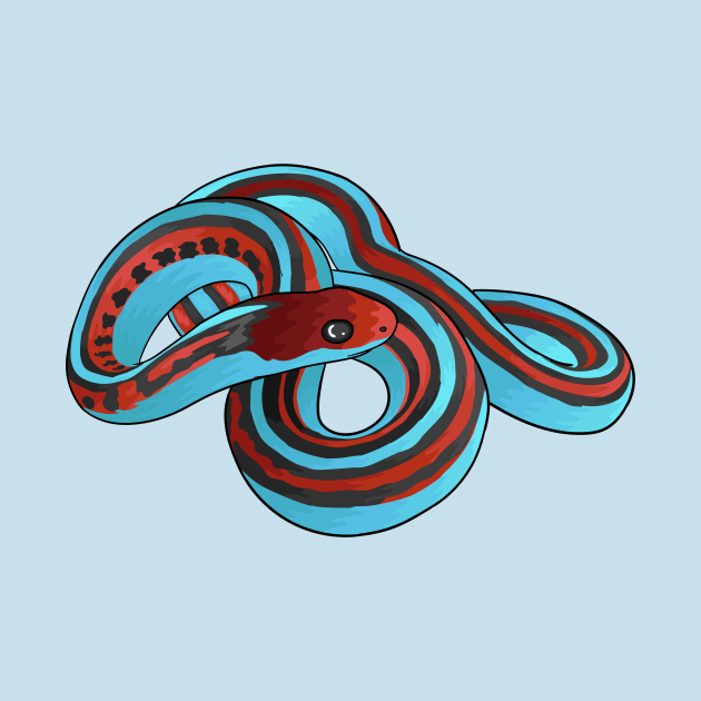 San Francisco garter snake cartoon illustration by Cartoons of fun