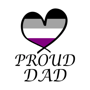 Proud Dad LGBT Gay Pride Month Asexual Flag T-Shirt