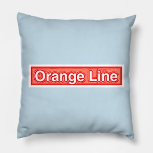 Orange Line Pillow