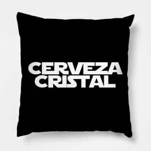 Cerveza Cristal - white Pillow