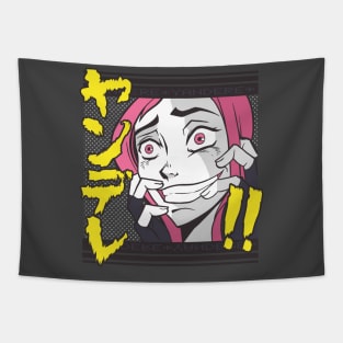 Yandere Anime Girl Tapestry