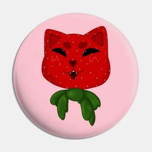 Strawberry Cat Pin