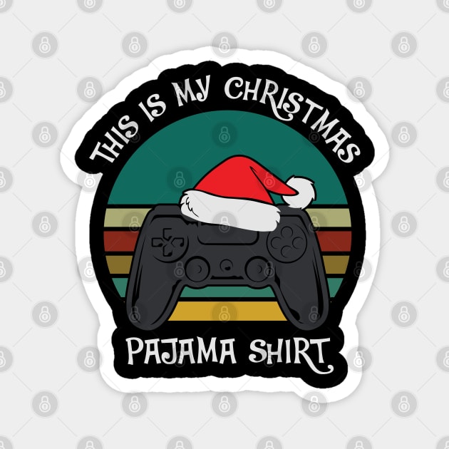 This is my Christmas gaming pajama Magnet by BadDesignCo