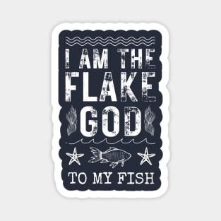Flake God Aquarium keepers Fish Tank Funny Aquarist Gifts Magnet