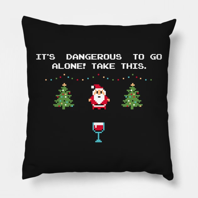 Dangerous Christmas Pillow by katiestack.art