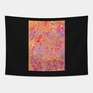 Marbled paper red orange lilac purple Tapestry