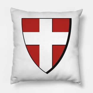 Knight Shield with a transparent holy cross on it Pillow