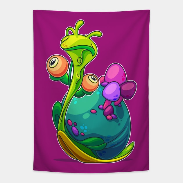 Shroom Snail Tapestry by ArtisticDyslexia