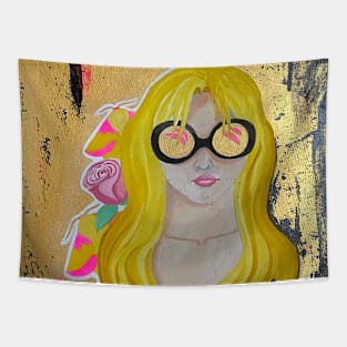 Pink & Gold Tapestry