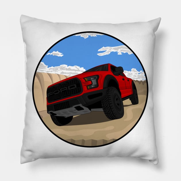 RAPTOR RED Pillow by VENZ0LIC