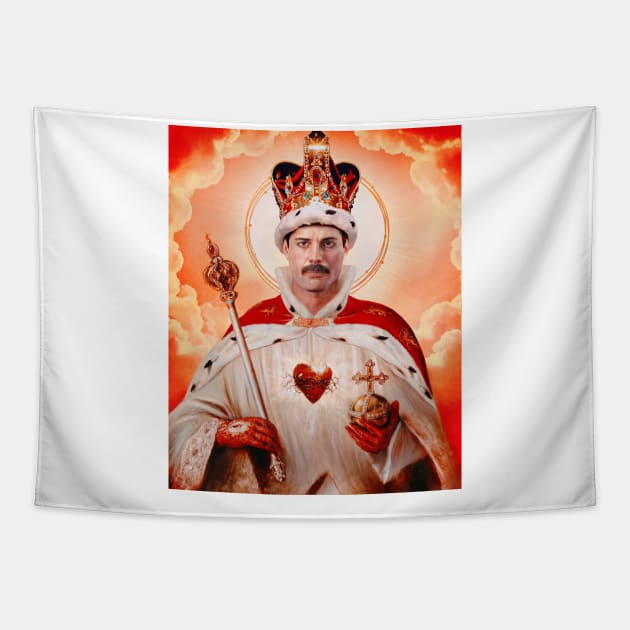 Saint Freddie mercury Queen Freddie Mercury Queen Tapestry TeePublic