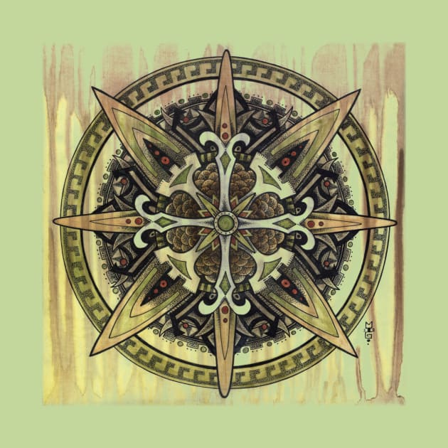 Bamboo Mandala T-shirt by Michael Gardner