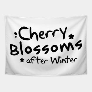 cherry blossom after winter Tapestry