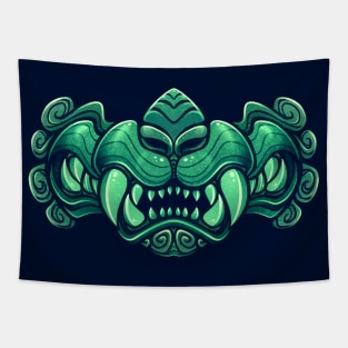 Jade Beast's Maw Tapestry