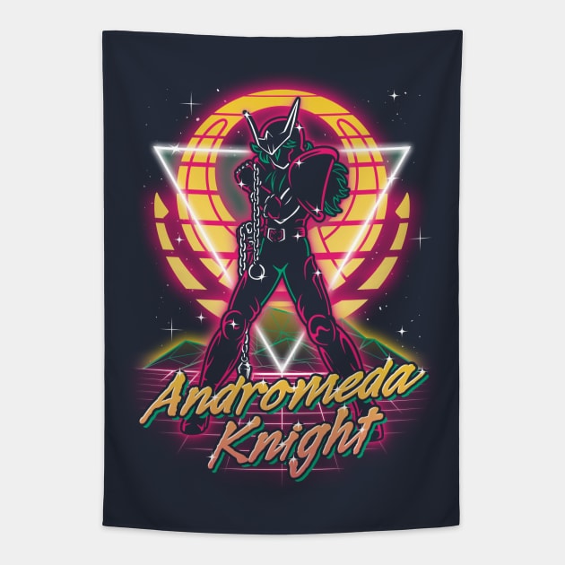 Retro Andromeda Knight Tapestry by Olipop