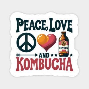 Peace, Love, Kombucha 4 Magnet