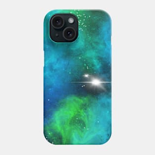 Blue Green Star Nebula Space Galaxy Universe Phone Case