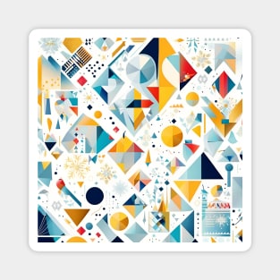 Abstract Winter Pattern Magnet