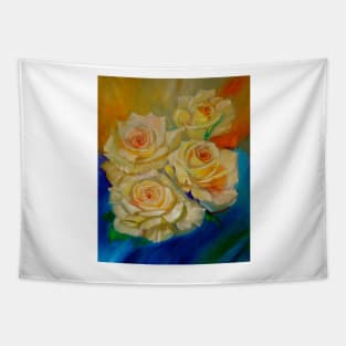 Yellow rose Collage Tapestry