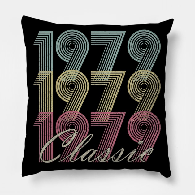 41th Birthday Gift Vintage 1979 41 Years Old Classic Pillow by bummersempre66