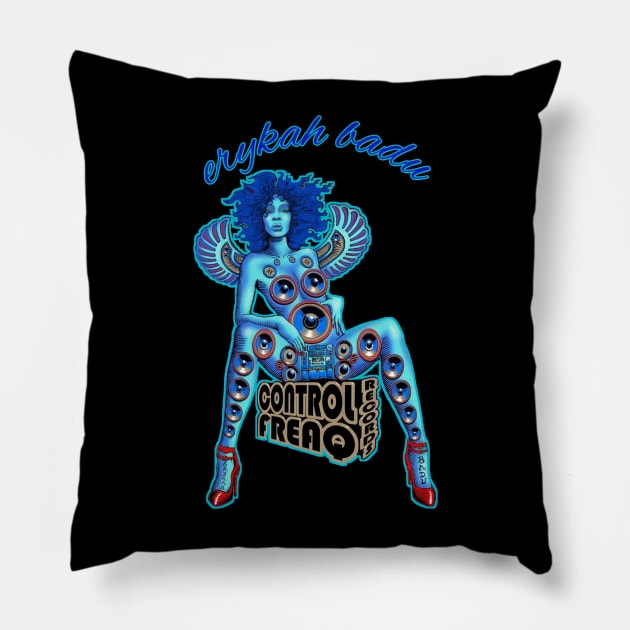 Erykah baru vintage Pillow by Woelltim