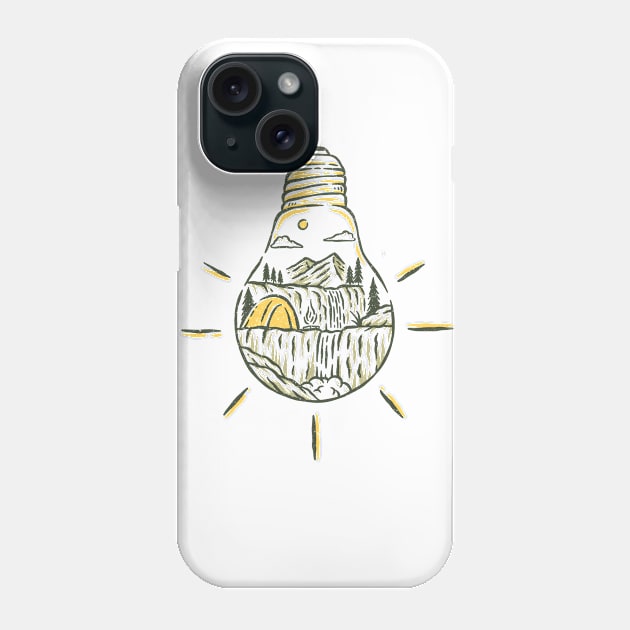 Nature Bulb Outdoor Camping Phone Case by LukmannHak