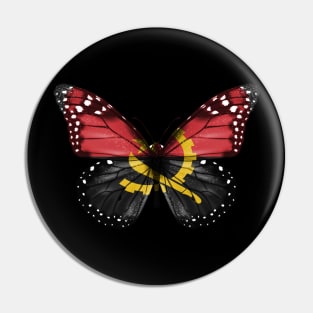 Angolan Flag  Butterfly - Gift for Angolan From Angola Pin