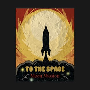 Space Plane Go to the Moon T-Shirt