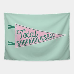 Total Shopaholic Vintage Pennant Tapestry