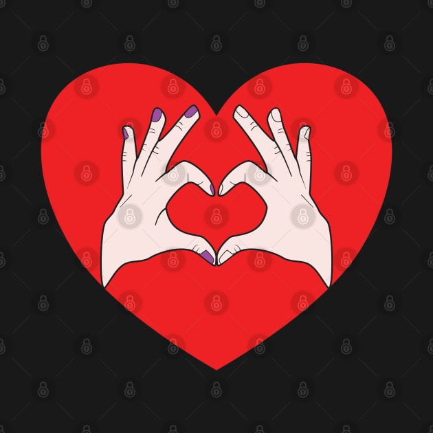 Hands Making Heart Shape Love Sign Language Valentine's Day by Okuadinya