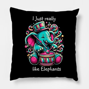 The Musical Pachyderm I really like elephants Pillow