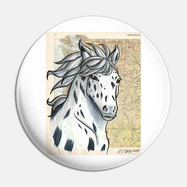 Appaloosa Horse on Map Pin by lizstaley
