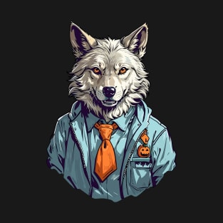 wolf with Halloween jacket T-Shirt