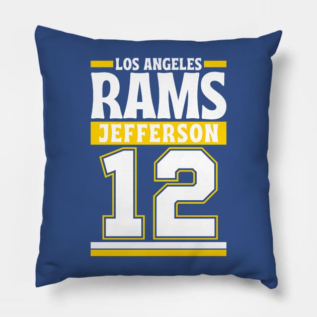 Los Angeles Rams Jefferson 12 American Football Edition 3 Pillow by Astronaut.co