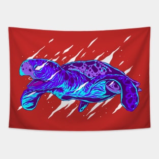 Turtle abstract illustration Tapestry