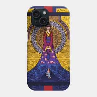 Girl Wearing Kimono Phone Case