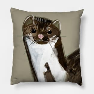 Sweet Stone Marten ( Martes foina ) Pillow