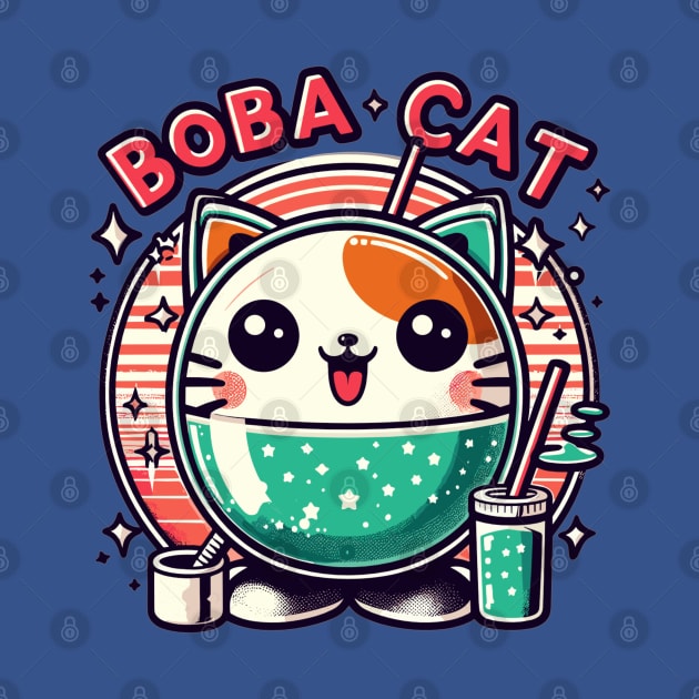 Boba Cat by AlephArt