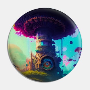 Abstract Another World Explorer Pin