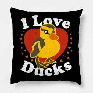 I Love Ducks Pillow