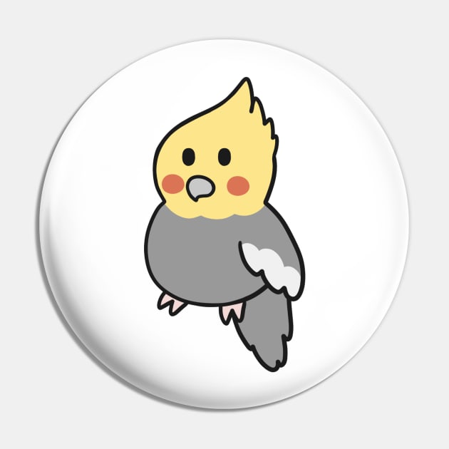 Cute lutino Cockatiel Pin by BiscuitSnack